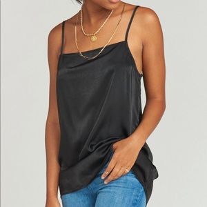 SHOWMEYOURMUMU LENA TUNIC IN BLACK SILK